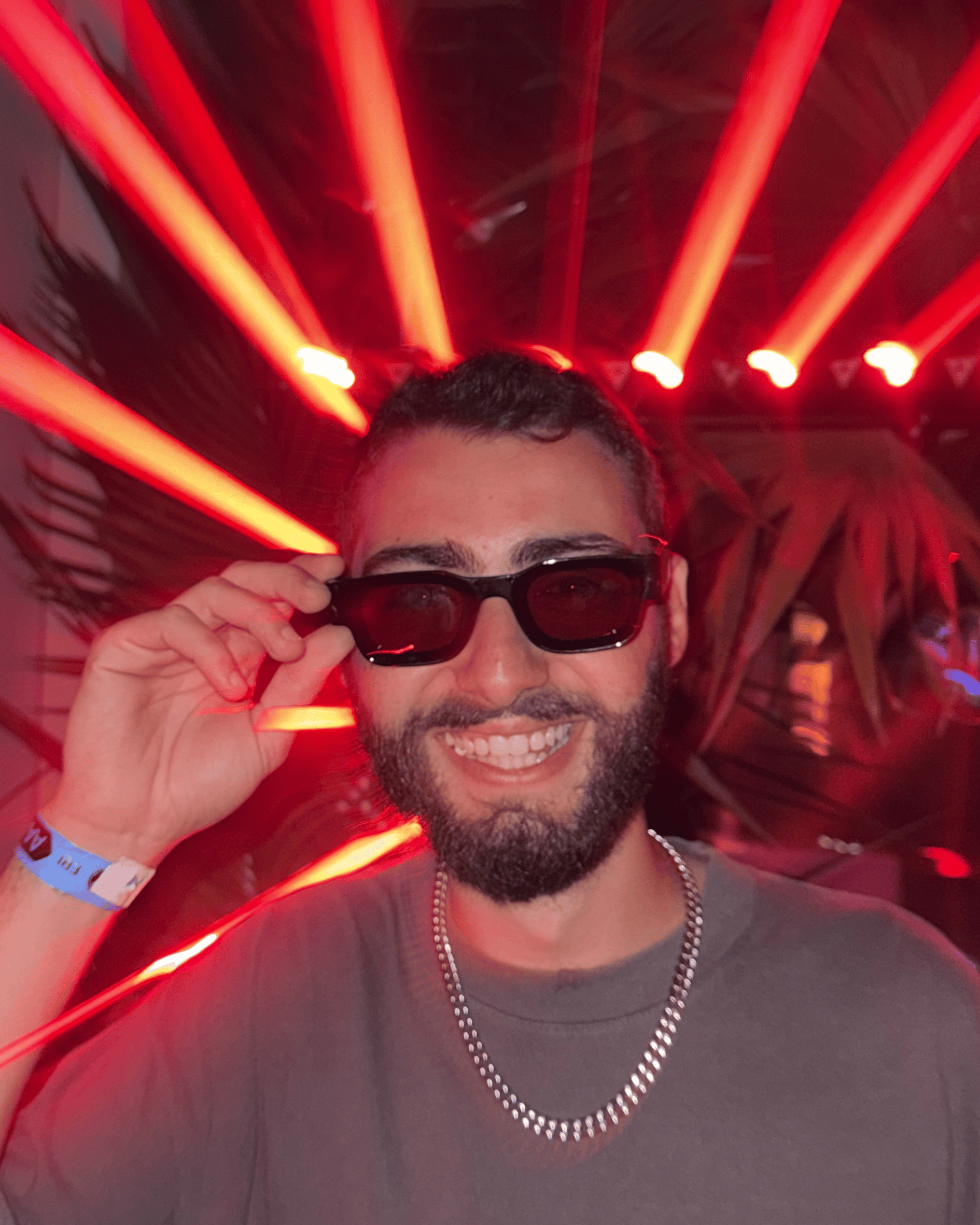 OVAN under red stage lights